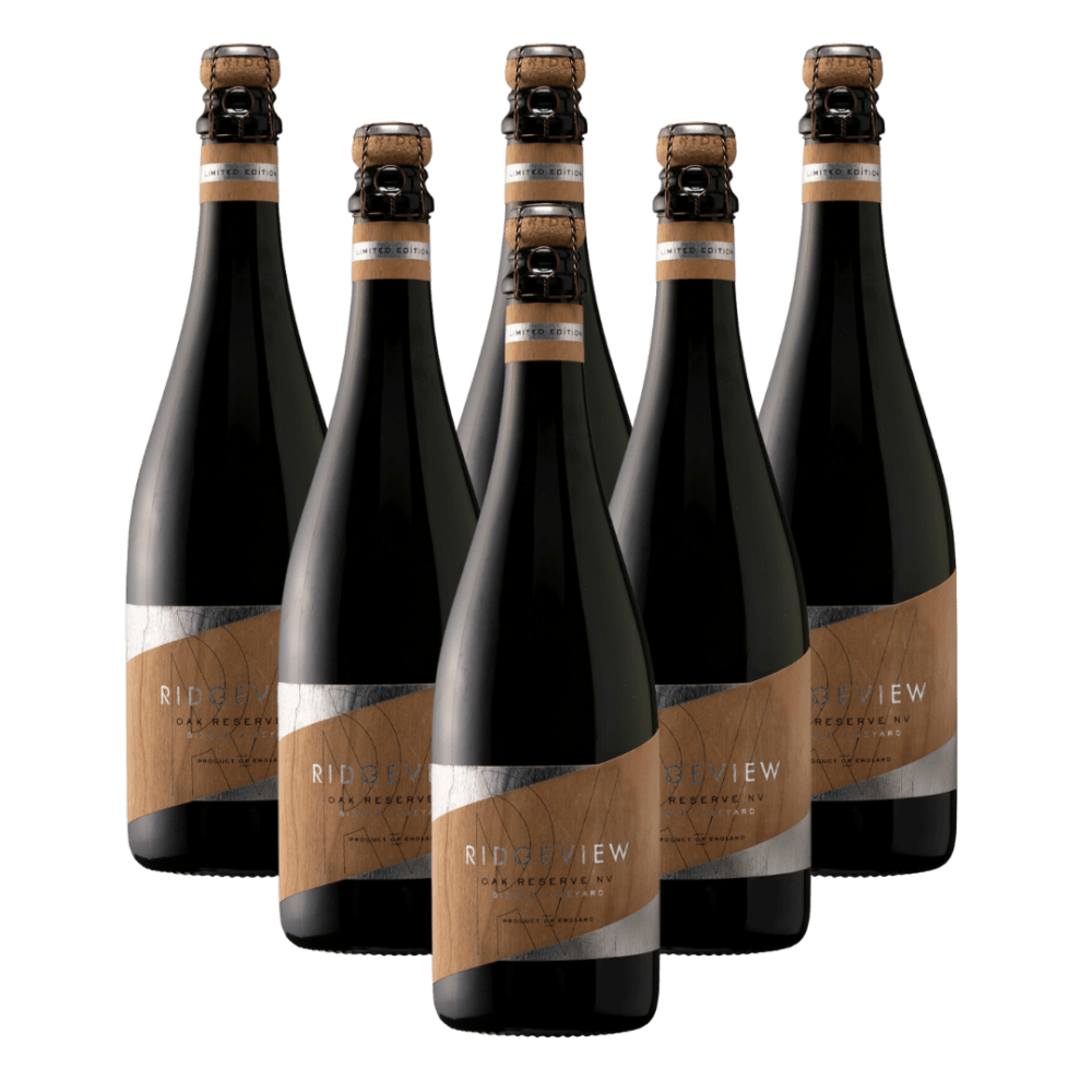 Ridgeview Wine Estate Oak reserve case of six English Sparkling wine